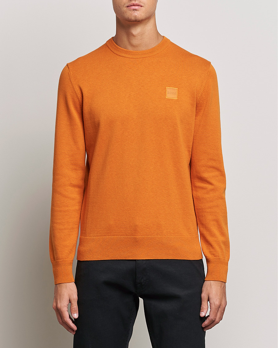 Mies |  | BOSS Casual | Kanovano Knitted Sweater Open Orange