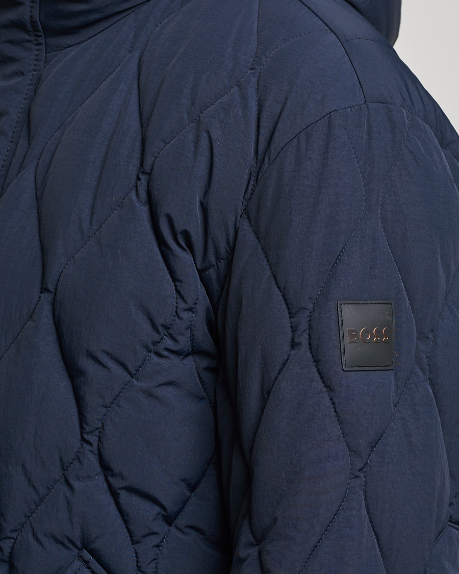 Mies | Takit | BOSS ORANGE | Onlet Quilted Down Jacket Dark Blue