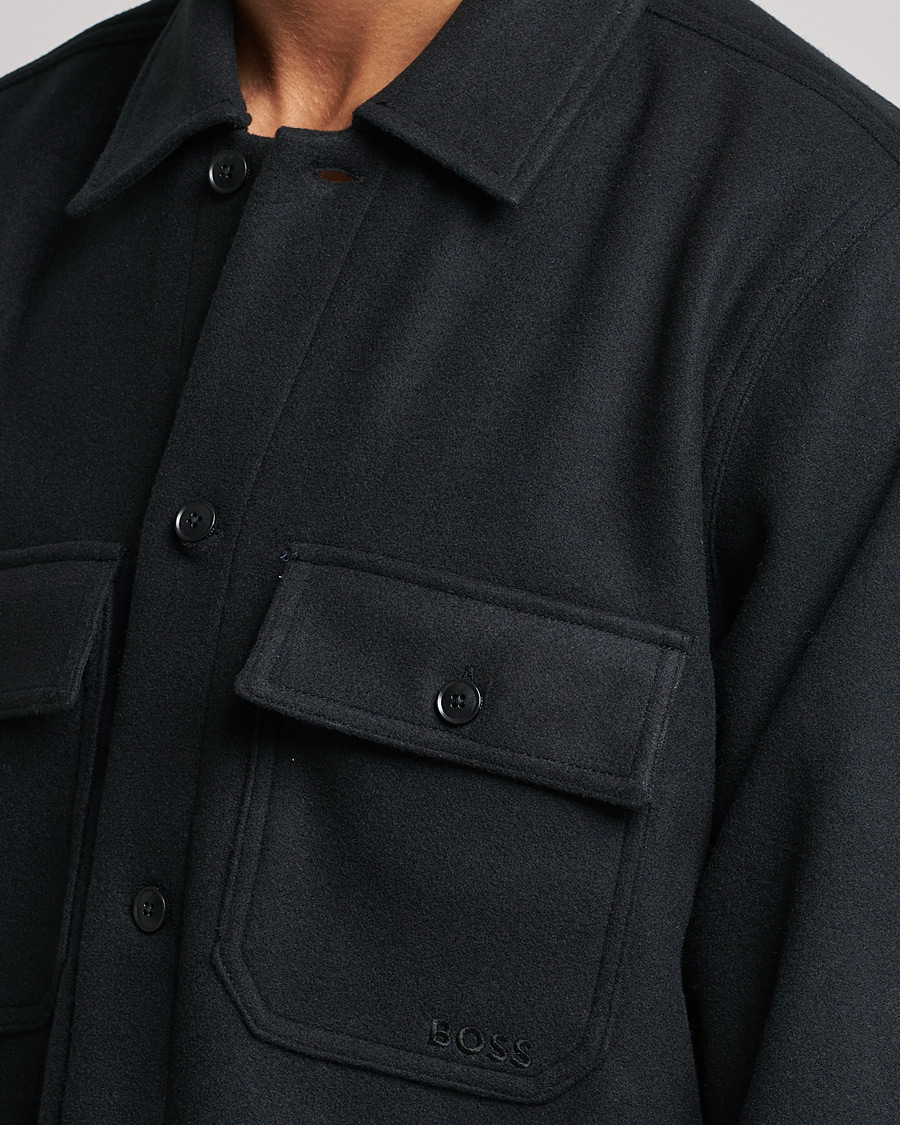Mies | Kauluspaidat | BOSS ORANGE | Lovvo Pocket Overshirt Black
