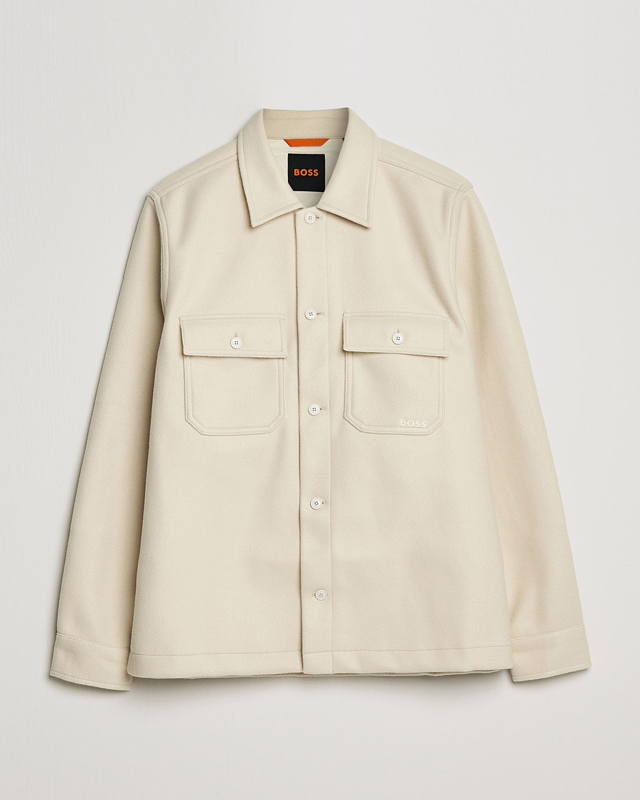 Mies | Kauluspaidat | BOSS ORANGE | Lovvo Pocket Overshirt Open White