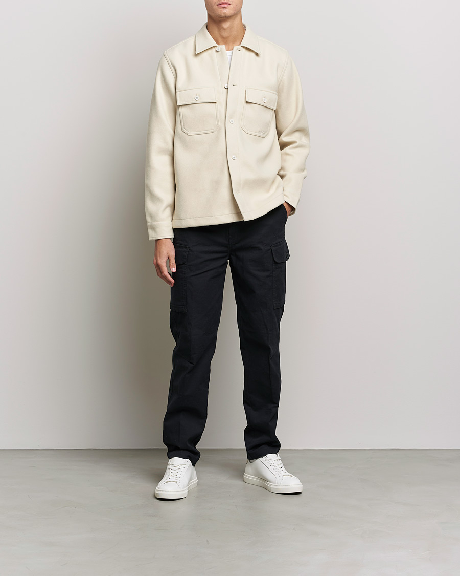 Mies | Kauluspaidat | BOSS ORANGE | Lovvo Pocket Overshirt Open White