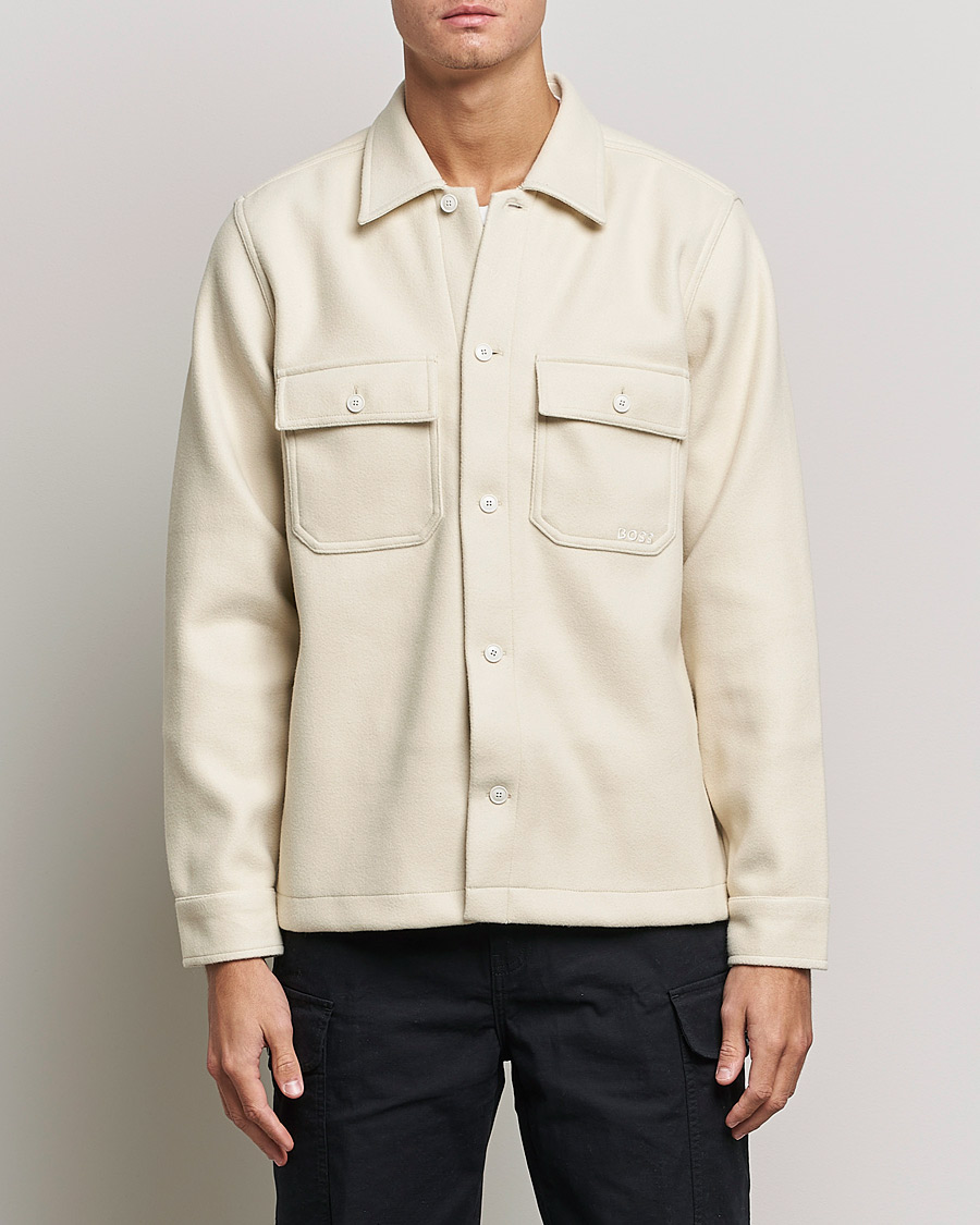 Mies | Kauluspaidat | BOSS ORANGE | Lovvo Pocket Overshirt Open White