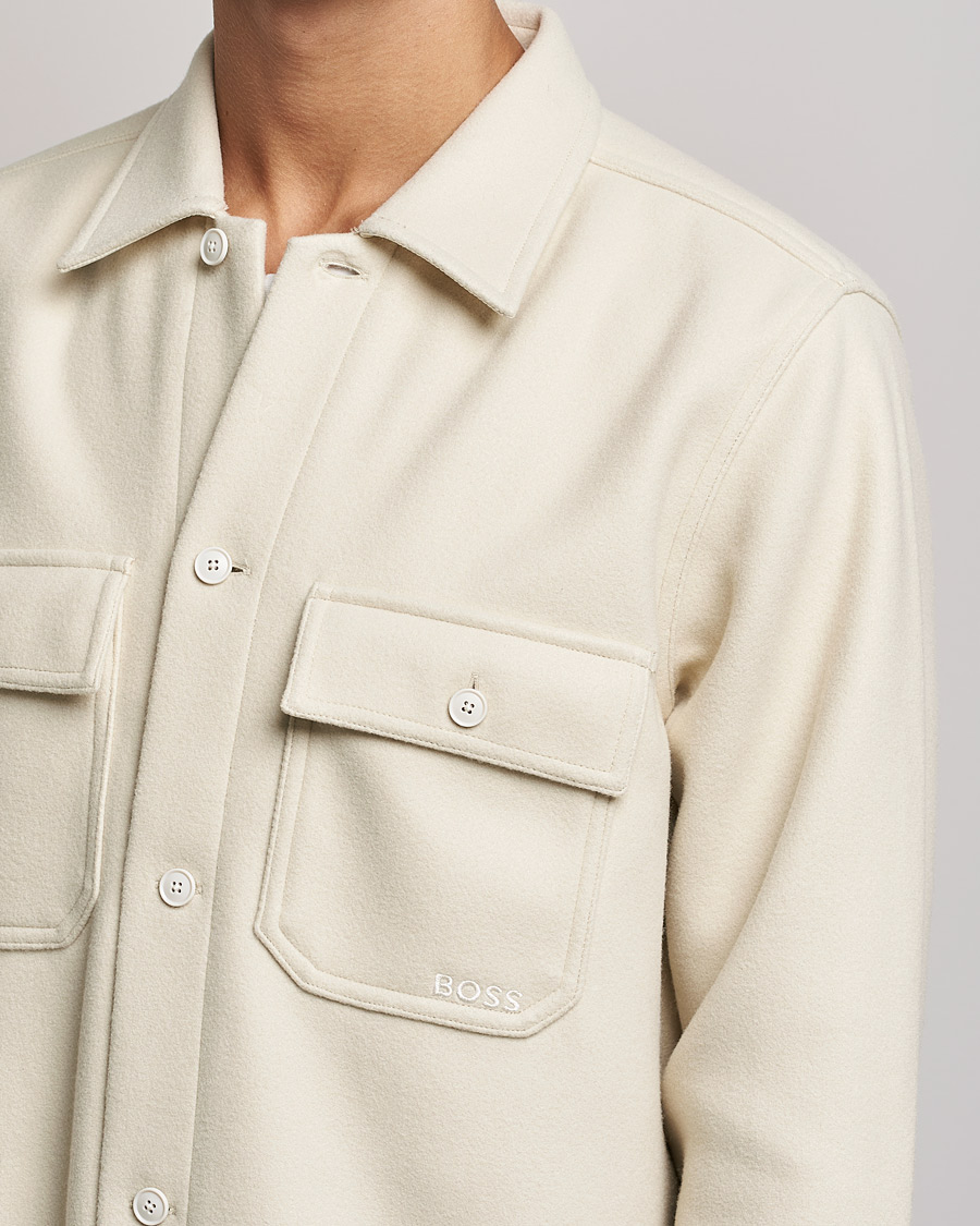 Mies | Kauluspaidat | BOSS ORANGE | Lovvo Pocket Overshirt Open White