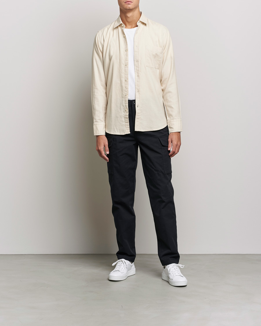 Mies | Kauluspaidat | BOSS ORANGE | Relegant Flannel Shirt Open White
