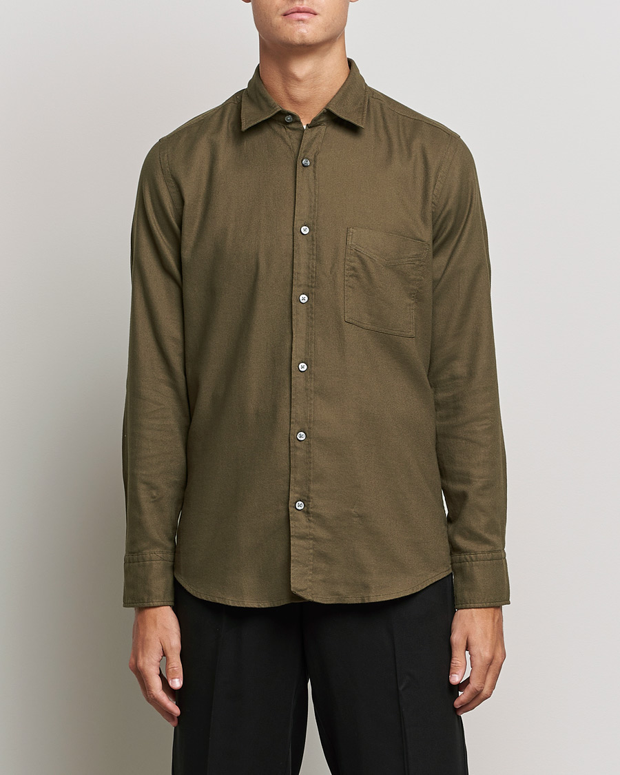 Mies | Kauluspaidat | BOSS ORANGE | Relegant Flannel Shirt Dark Green