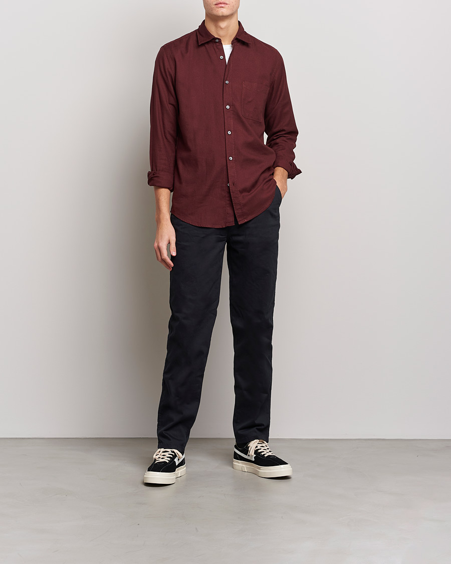 Mies | Kauluspaidat | BOSS ORANGE | Relegant Flannel Shirt Dark Red