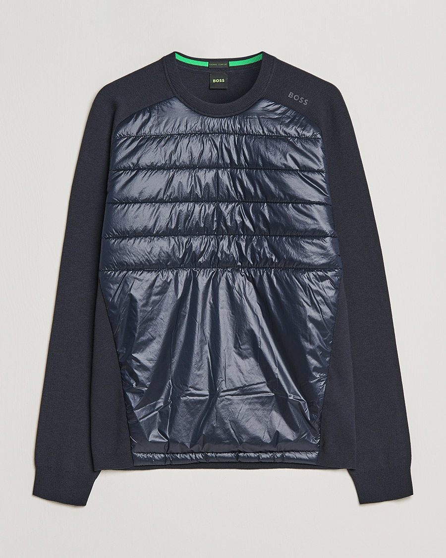 Mies | Puserot | BOSS GREEN | Zarlim Hybrid Sweatshirt Dark Blue