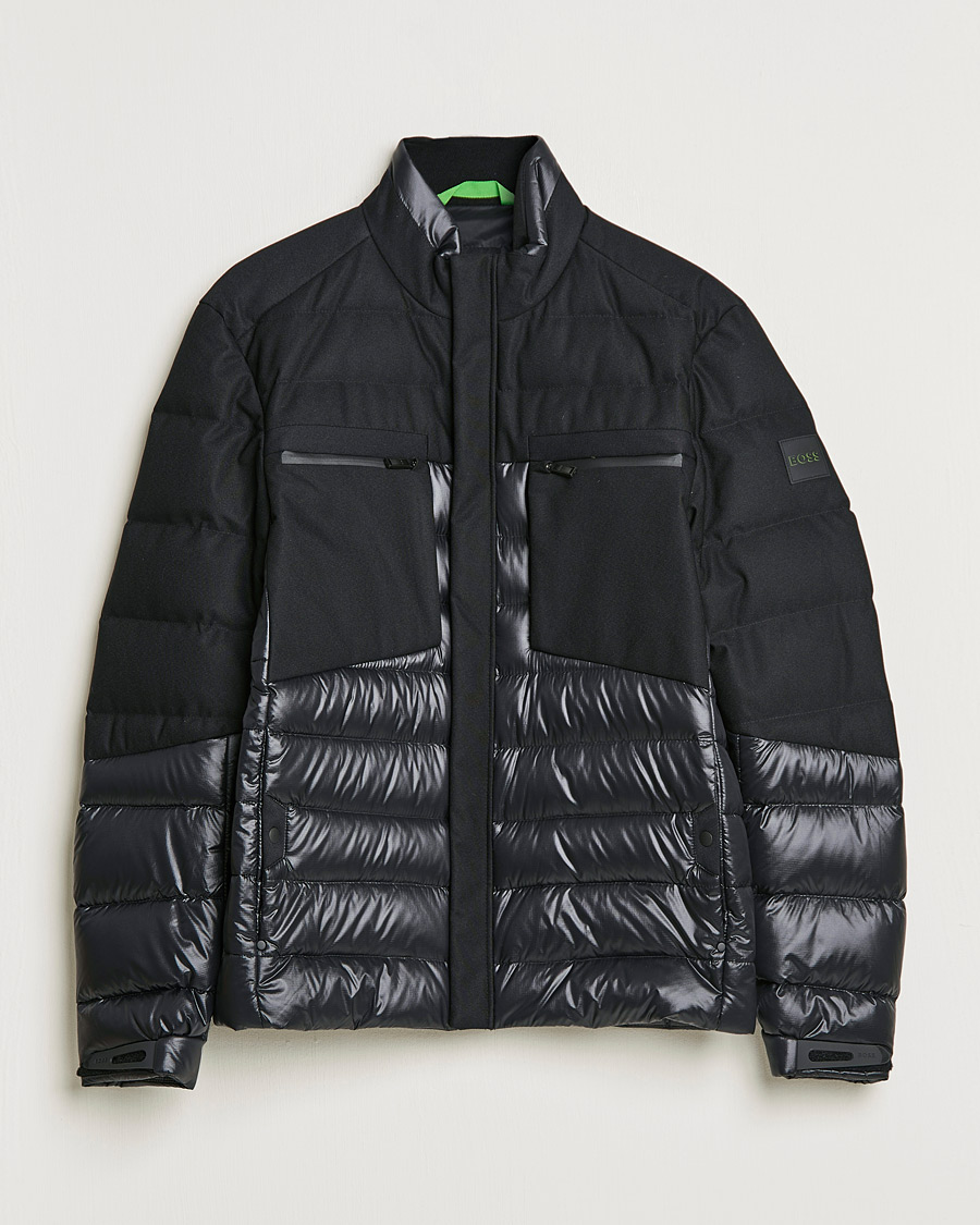 Mies | Takit | BOSS GREEN | Bergen Semi Glossy Down Jacket Black