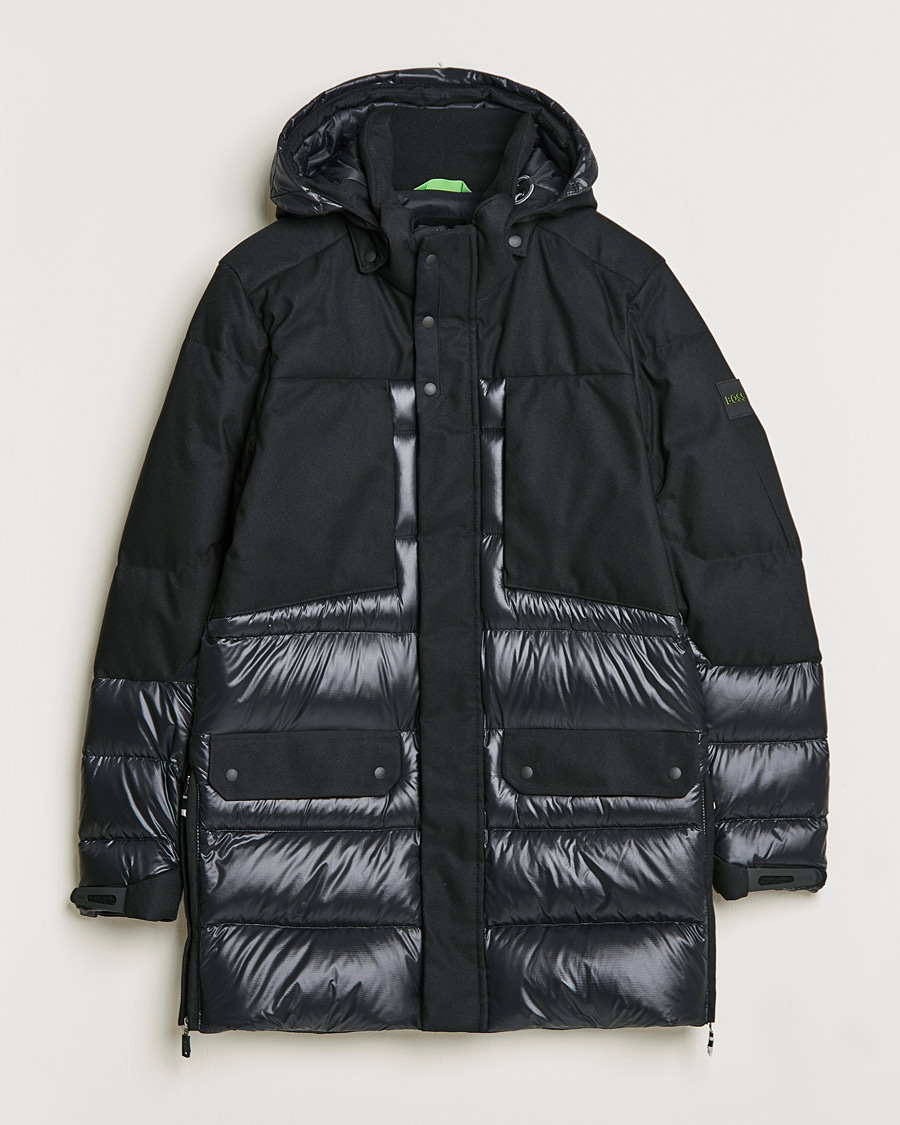 Mies | Takit | BOSS GREEN | Arviko Semi Glossy Down Parka Black