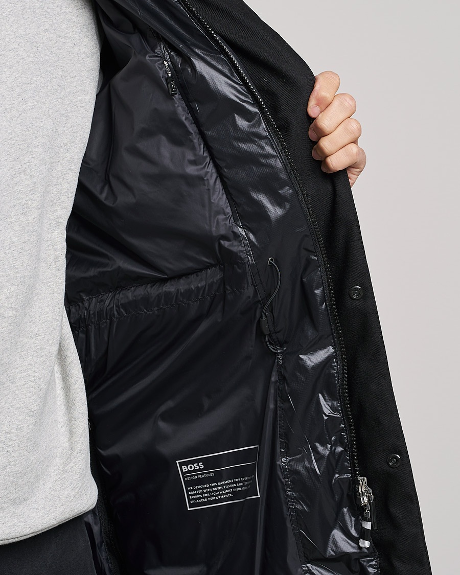 Mies | Takit | BOSS GREEN | Arviko Semi Glossy Down Parka Black