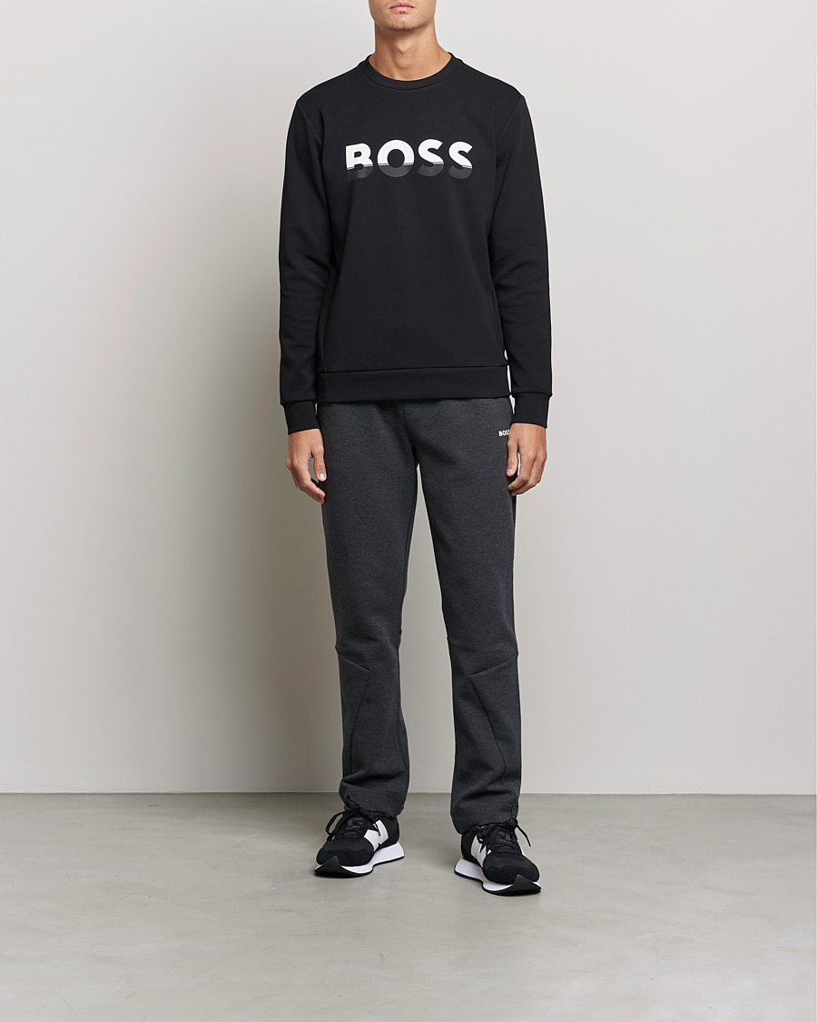 Mies |  | BOSS Athleisure | Salbo Logo Sweatshirt Black