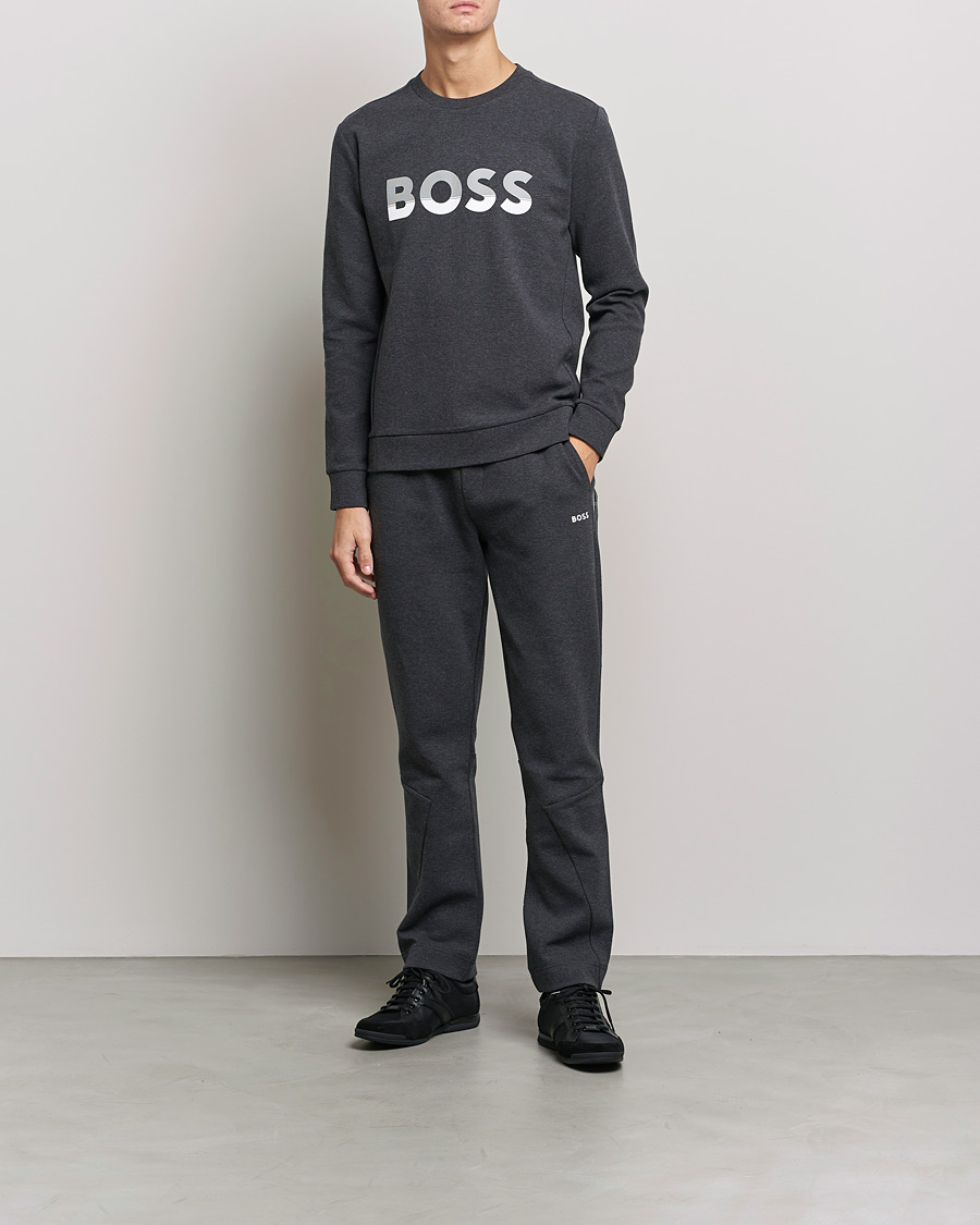 Mies | Puserot | BOSS GREEN | BOSS Athleisure Salbo Logo Sweatshirt Medium Grey