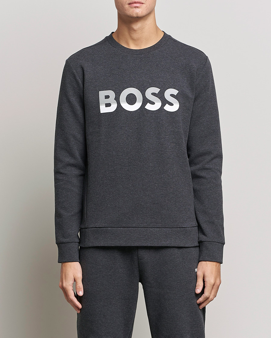 Mies | Puserot | BOSS GREEN | BOSS Athleisure Salbo Logo Sweatshirt Medium Grey