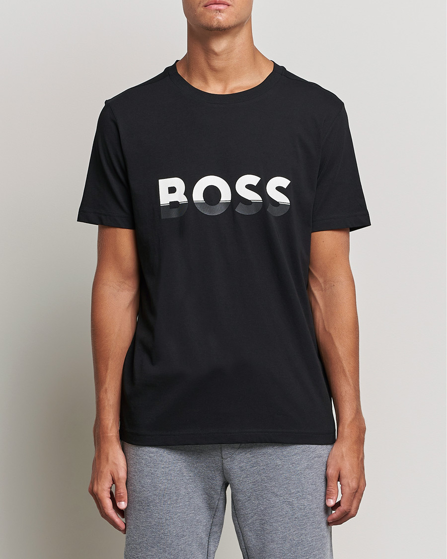 Mies |  | BOSS Athleisure | Logo Crew Neck T-Shirt Black