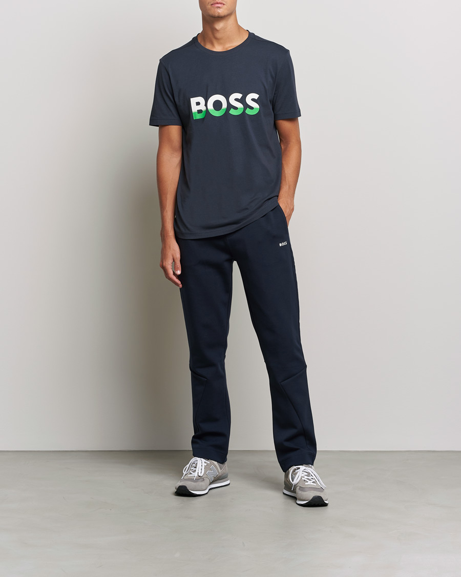 Mies |  | BOSS Athleisure | Logo Crew Neck T-Shirt Dark Blue