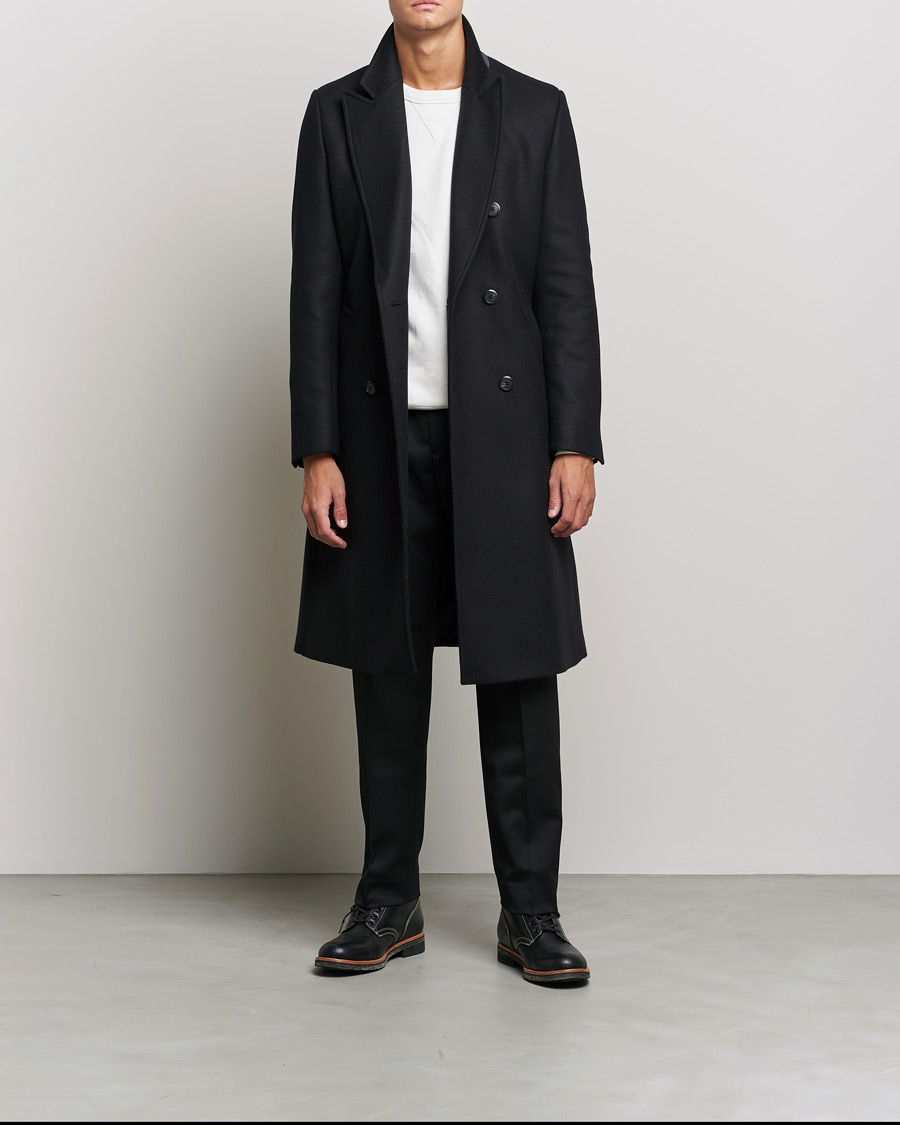Mies | Takit | HUGO | Miroy Wool Double Breasted Coat Black