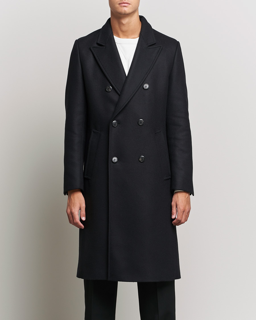 Mies | Takit | HUGO | Miroy Wool Double Breasted Coat Black