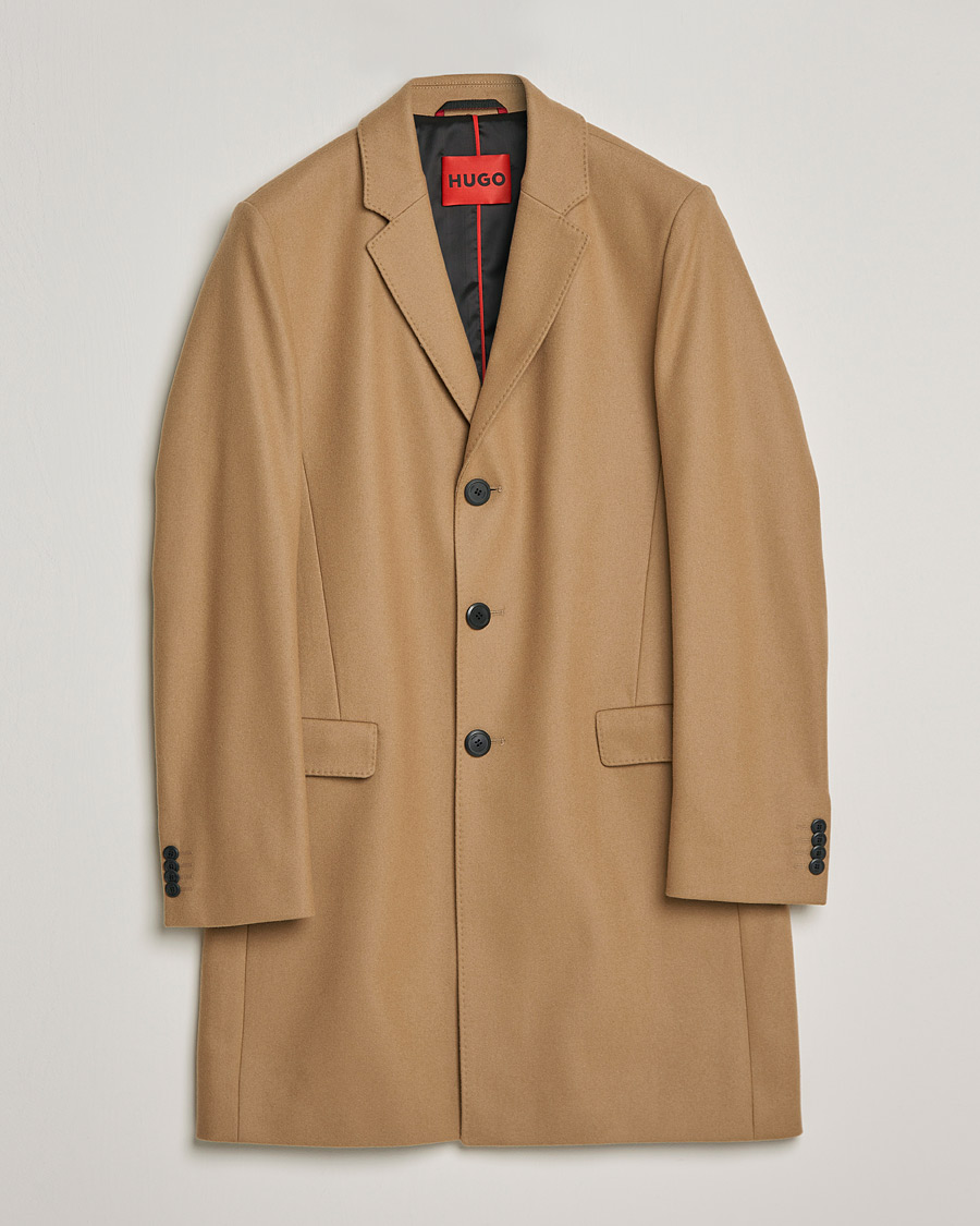 Mies | Takit | HUGO | Migor Wool Coat Medium Beige