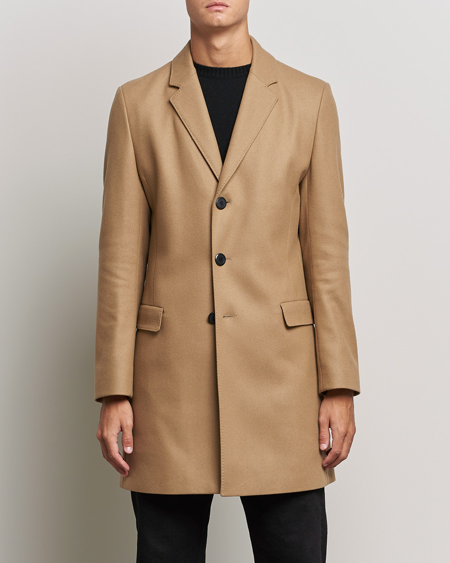 Mies | Takit | HUGO | Migor Wool Coat Medium Beige