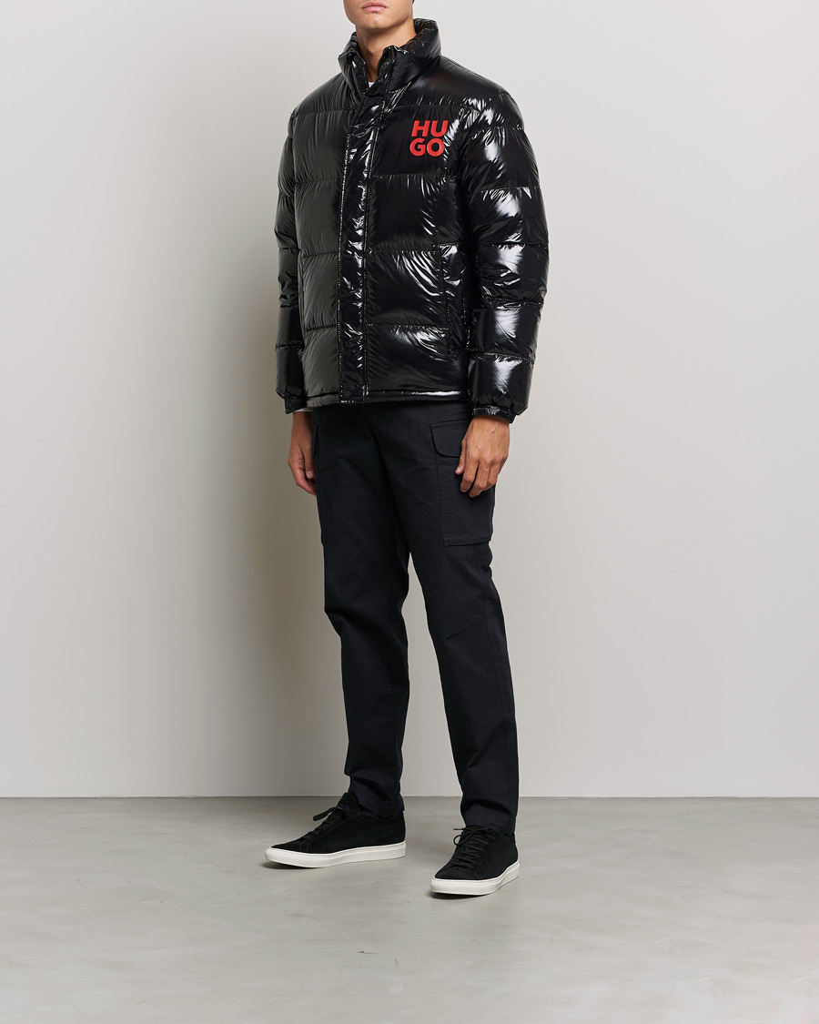 Mies | Takit | HUGO | Biron Glossy Down Jacket Black