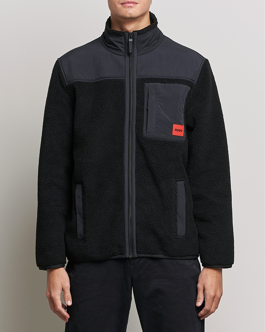 Mies | Puserot | HUGO | Demongras Teddy Full Zip Black