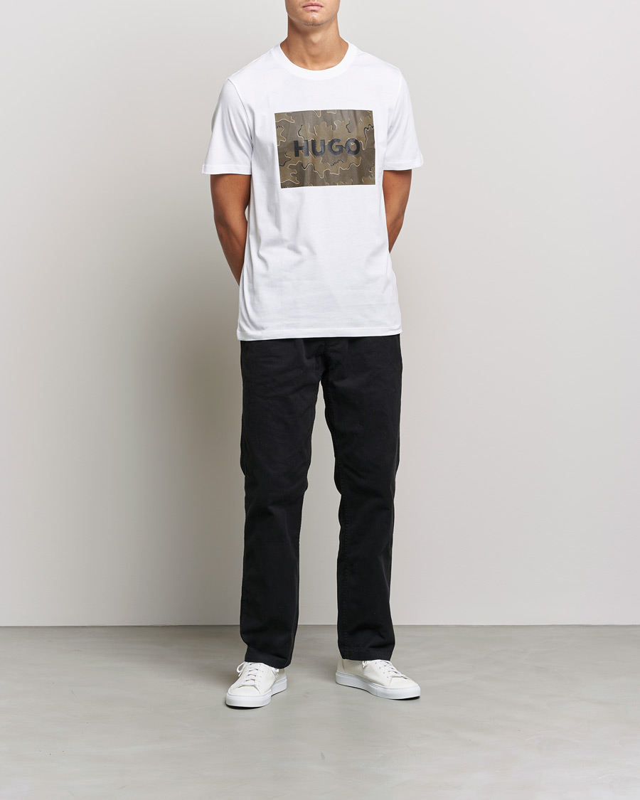 Mies | T-paidat | HUGO | Dulive Logo Crew Neck T-Shirt White
