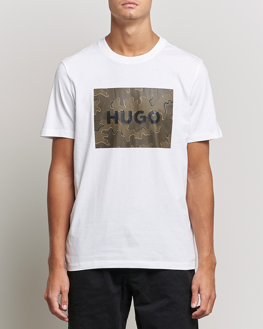 Mies |  | HUGO | Dulive Logo Crew Neck T-Shirt White