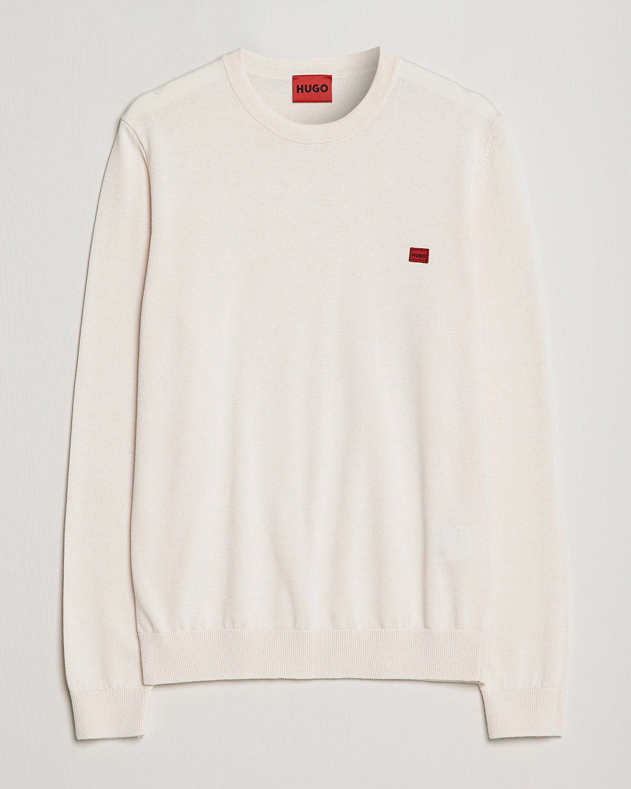 Mies | Puserot | HUGO | San Cassius Knitted Sweater Natural