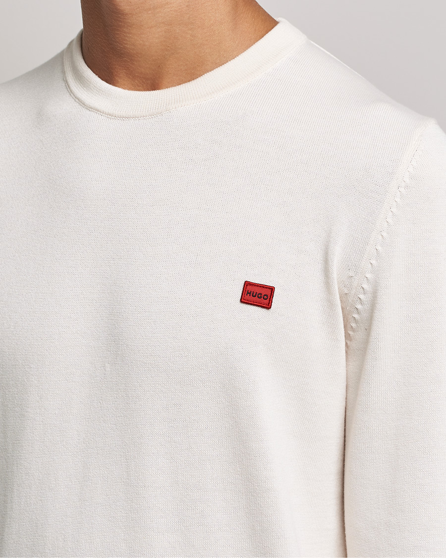 Mies | Puserot | HUGO | San Cassius Knitted Sweater Natural