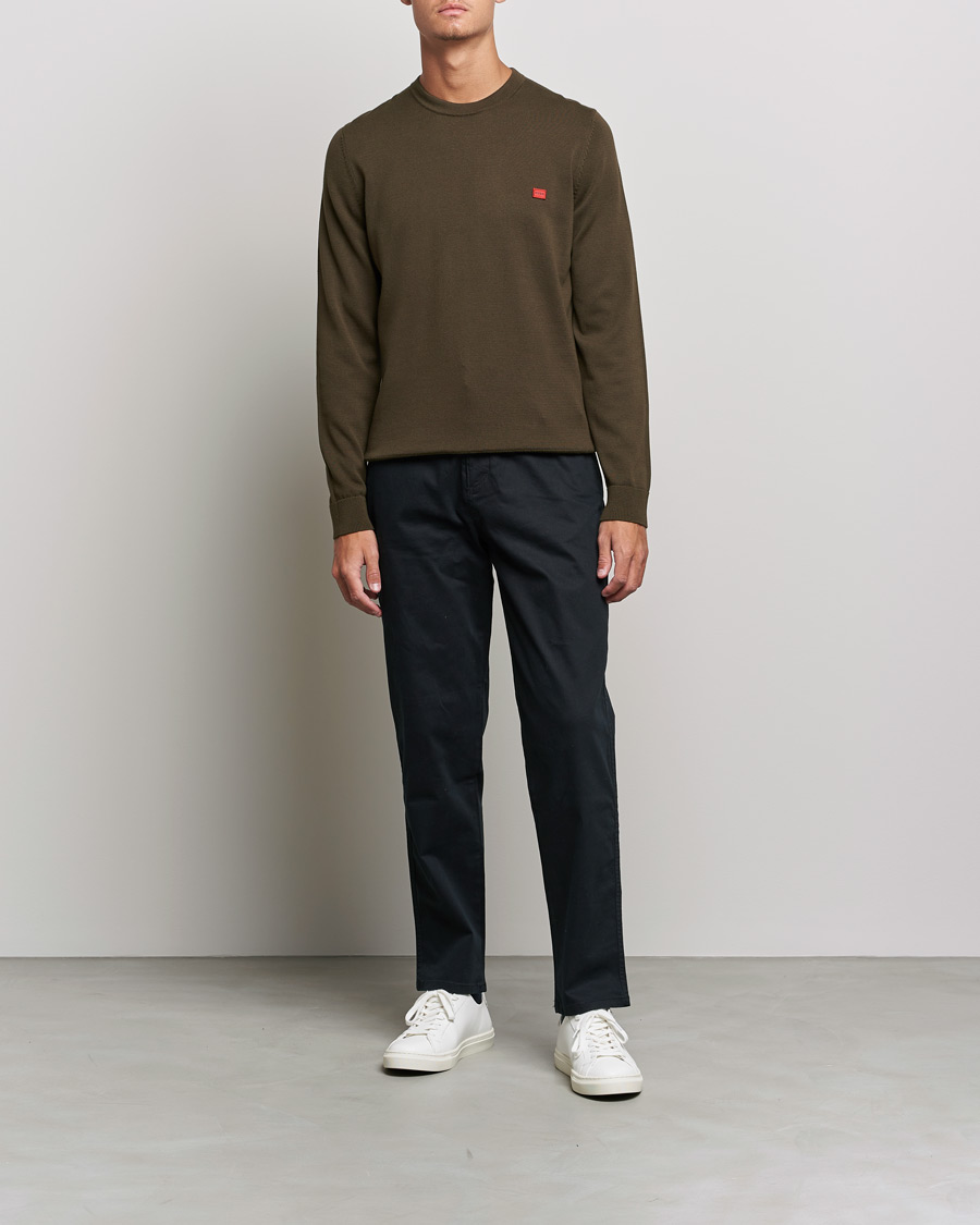 Mies | Puserot | HUGO | San Cassius Knitted Sweater Dark Green