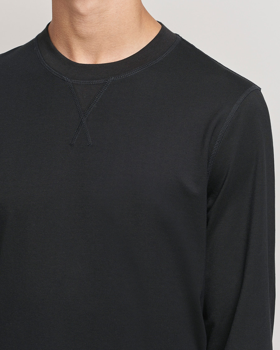 Mies | Puserot | Sunspel | Active Sweatshirt Black