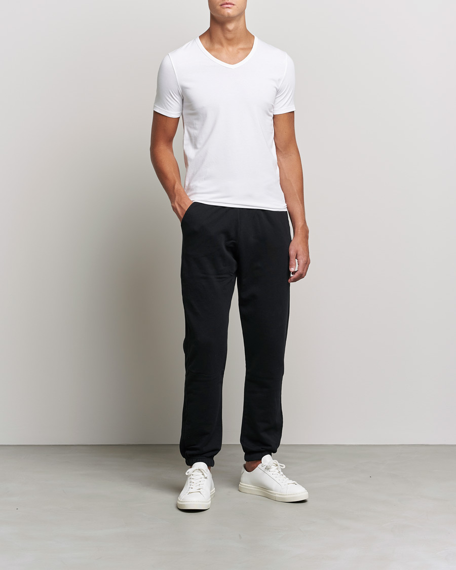 Mies | T-paidat | BOSS BLACK | 2-Pack V-Neck Slim Fit T-Shirt White