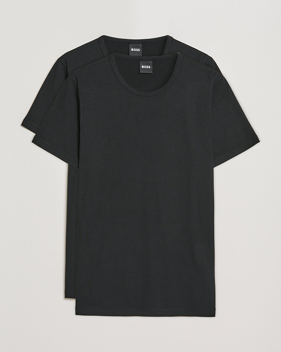 Mies | T-paidat | BOSS BLACK | 2-Pack Crew Neck Slim Fit T-Shirt Black