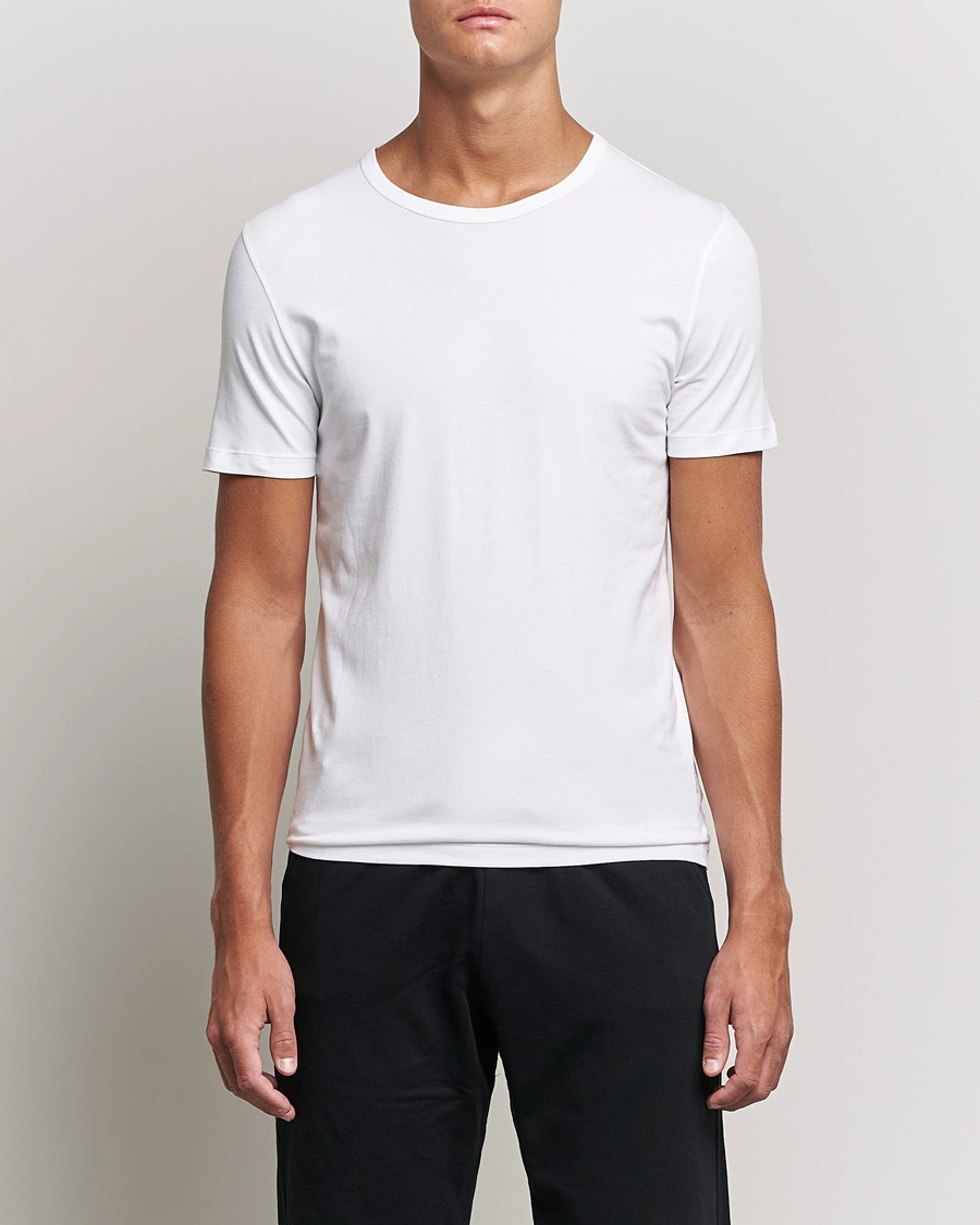 Mies | Lyhythihaiset t-paidat | BOSS BLACK | 2-Pack Crew Neck Slim Fit T-Shirt White