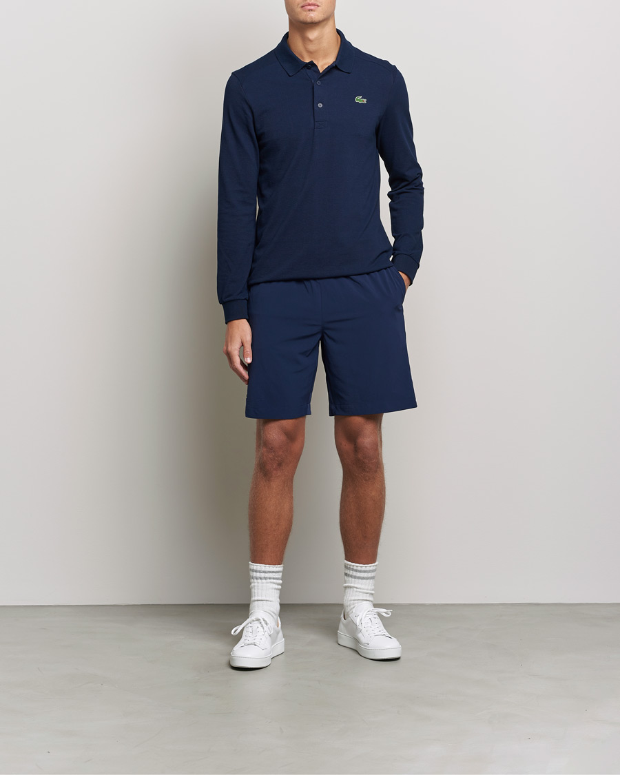 Mies | Puserot | Lacoste Sport | Performance Long Sleeve Polo Navy Blue