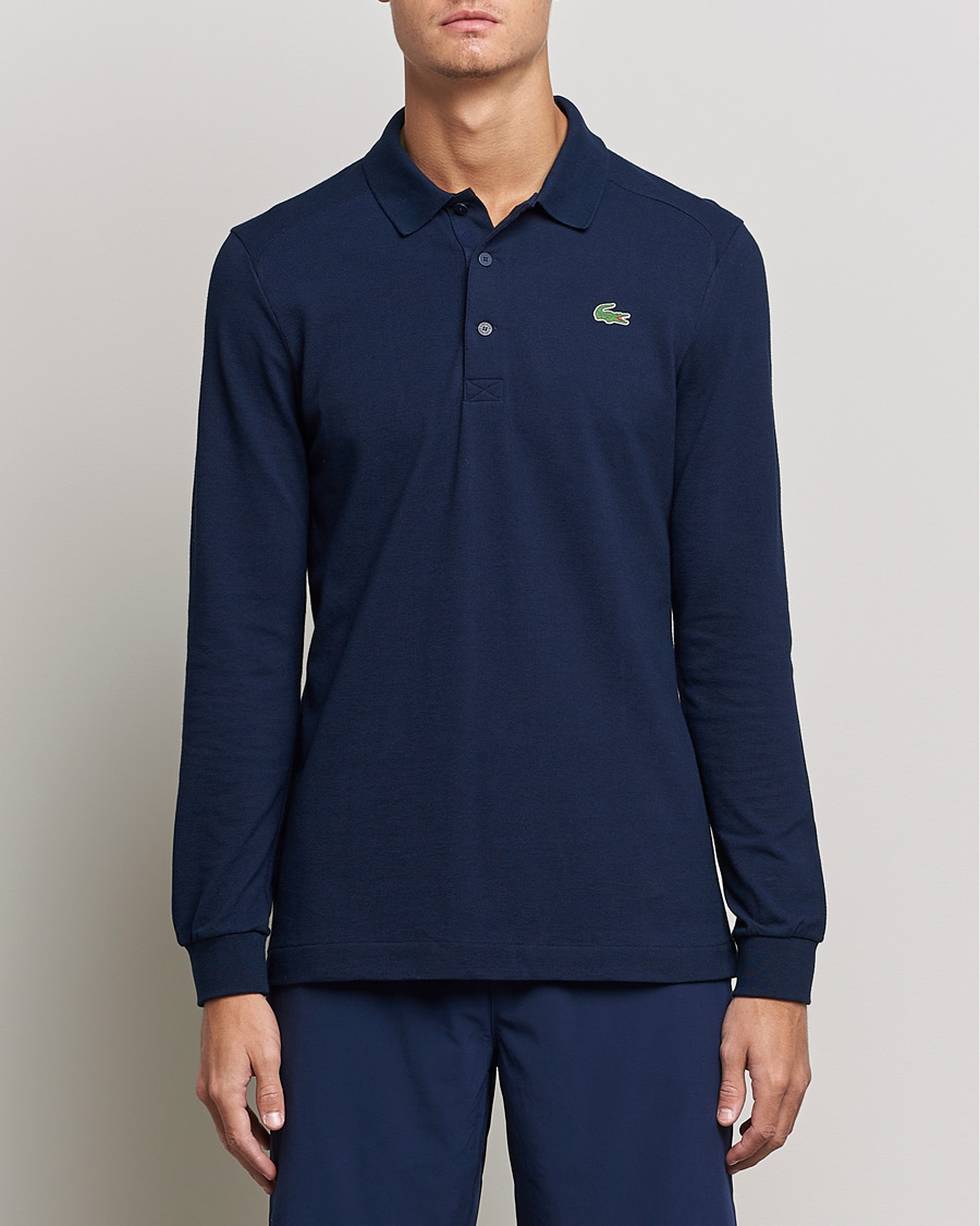 Mies | Puserot | Lacoste Sport | Performance Long Sleeve Polo Navy Blue