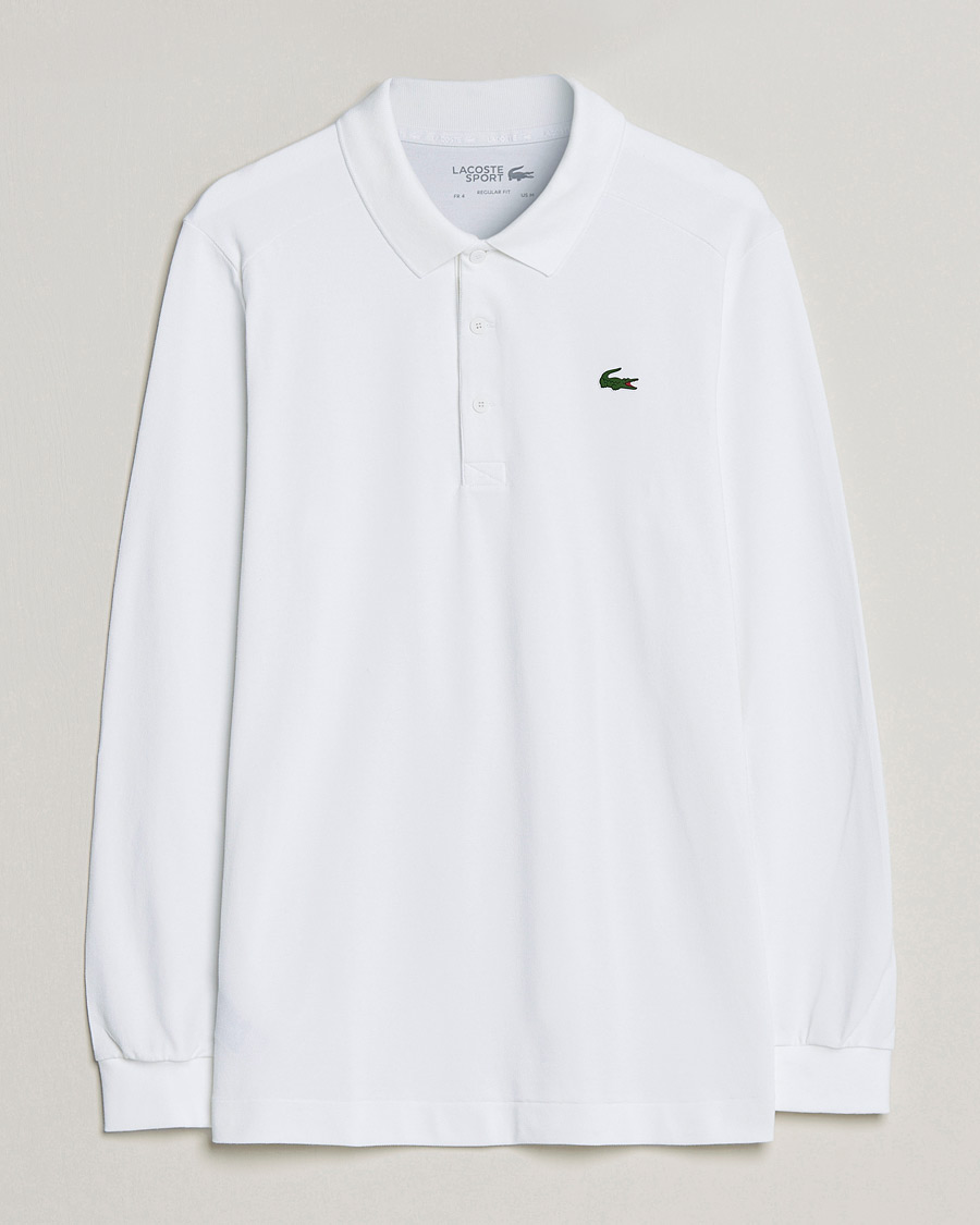 Mies | Puserot | Lacoste Sport | Performance Long Sleeve Polo White