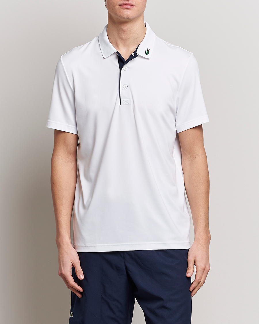 Mies | Active | Lacoste Sport | Jersey Golf Polo White/Navy