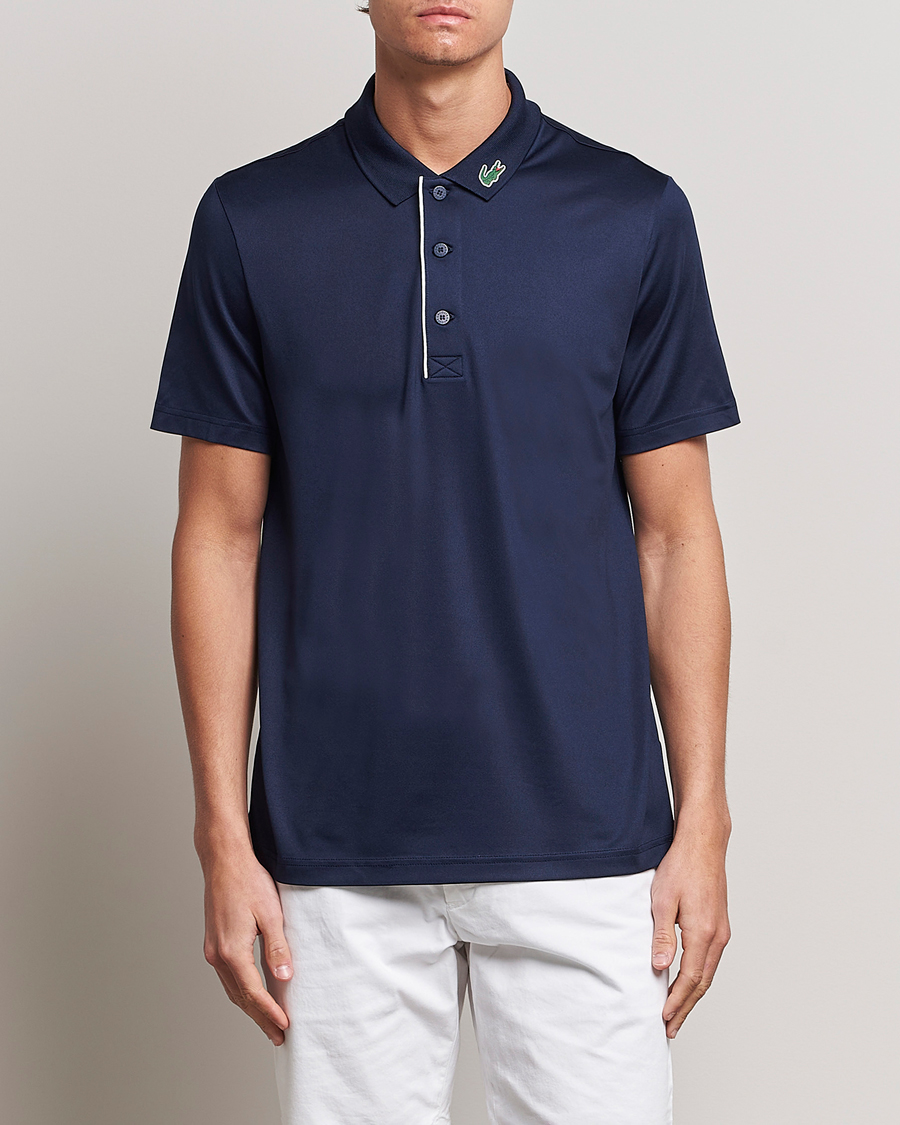 Mies | Active | Lacoste Sport | Lacoste Jersey Golf Polo Navy Blue/White