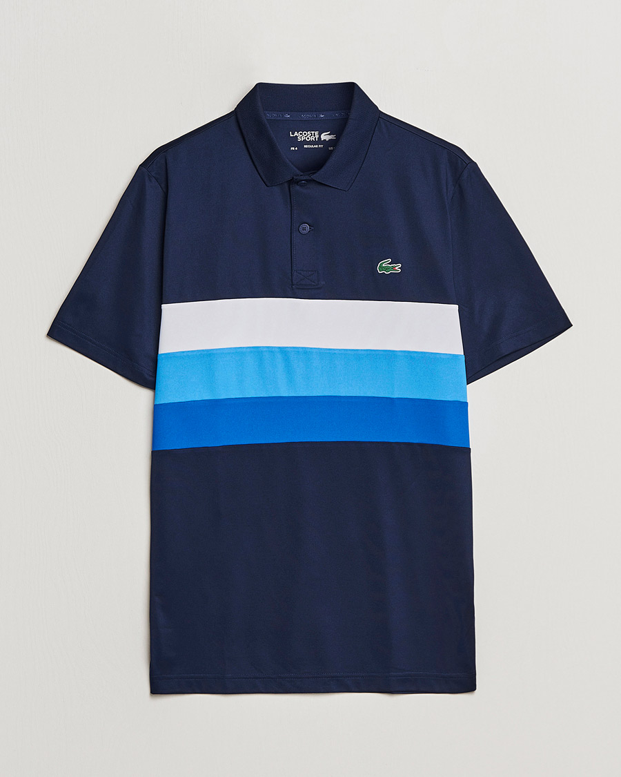 Mies | Pikeet | Lacoste Sport | Performance Striped Polo Navy Blue
