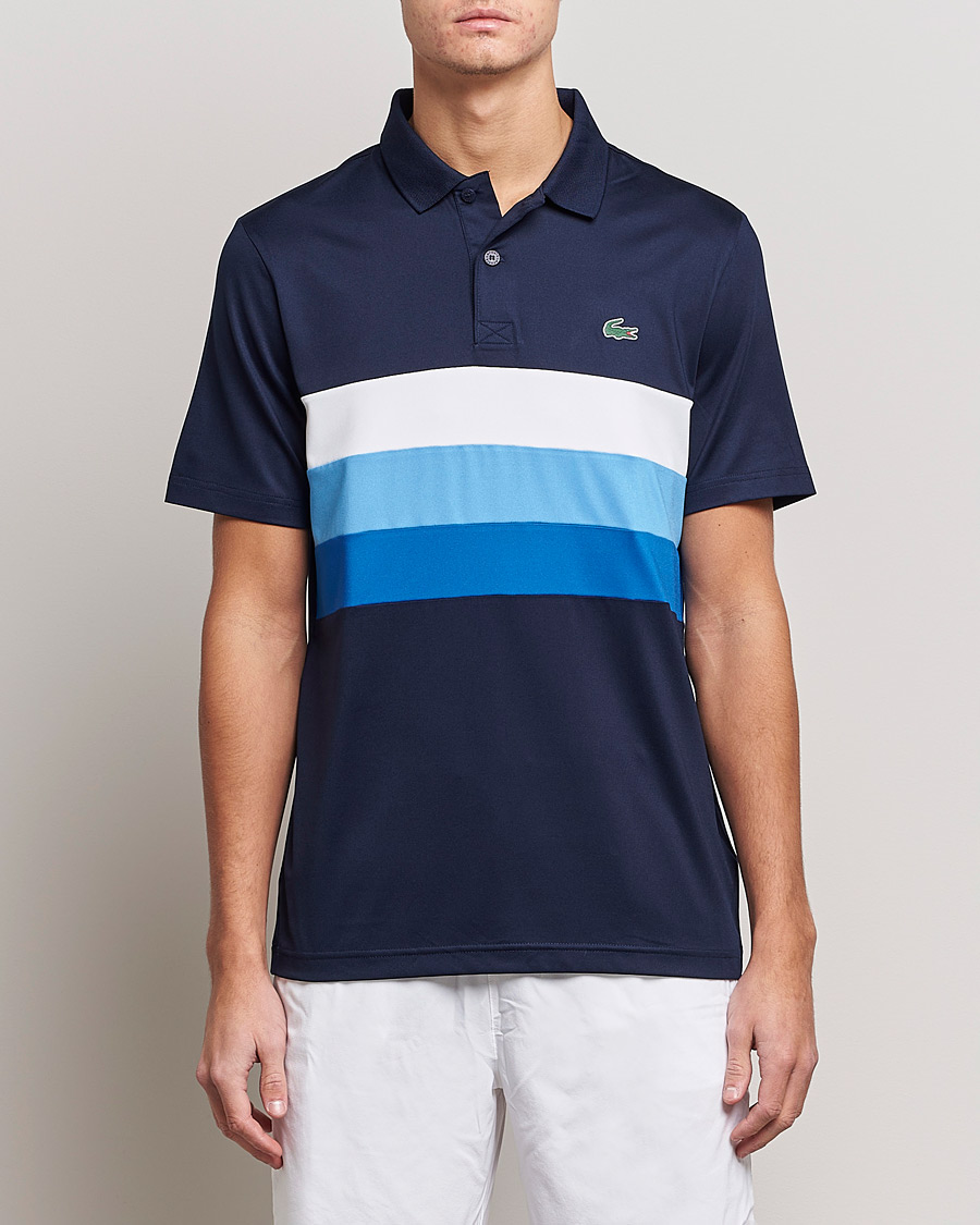 Mies | Pikeet | Lacoste Sport | Performance Striped Polo Navy Blue