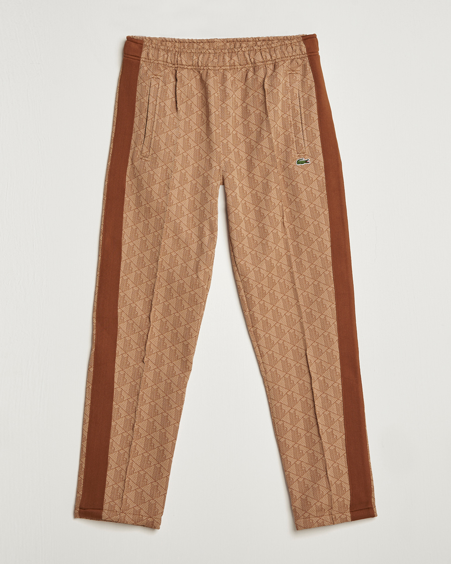 Mies | Housut | Lacoste | Monogram Cotton Jacuard Tapered Trackpants Viennese