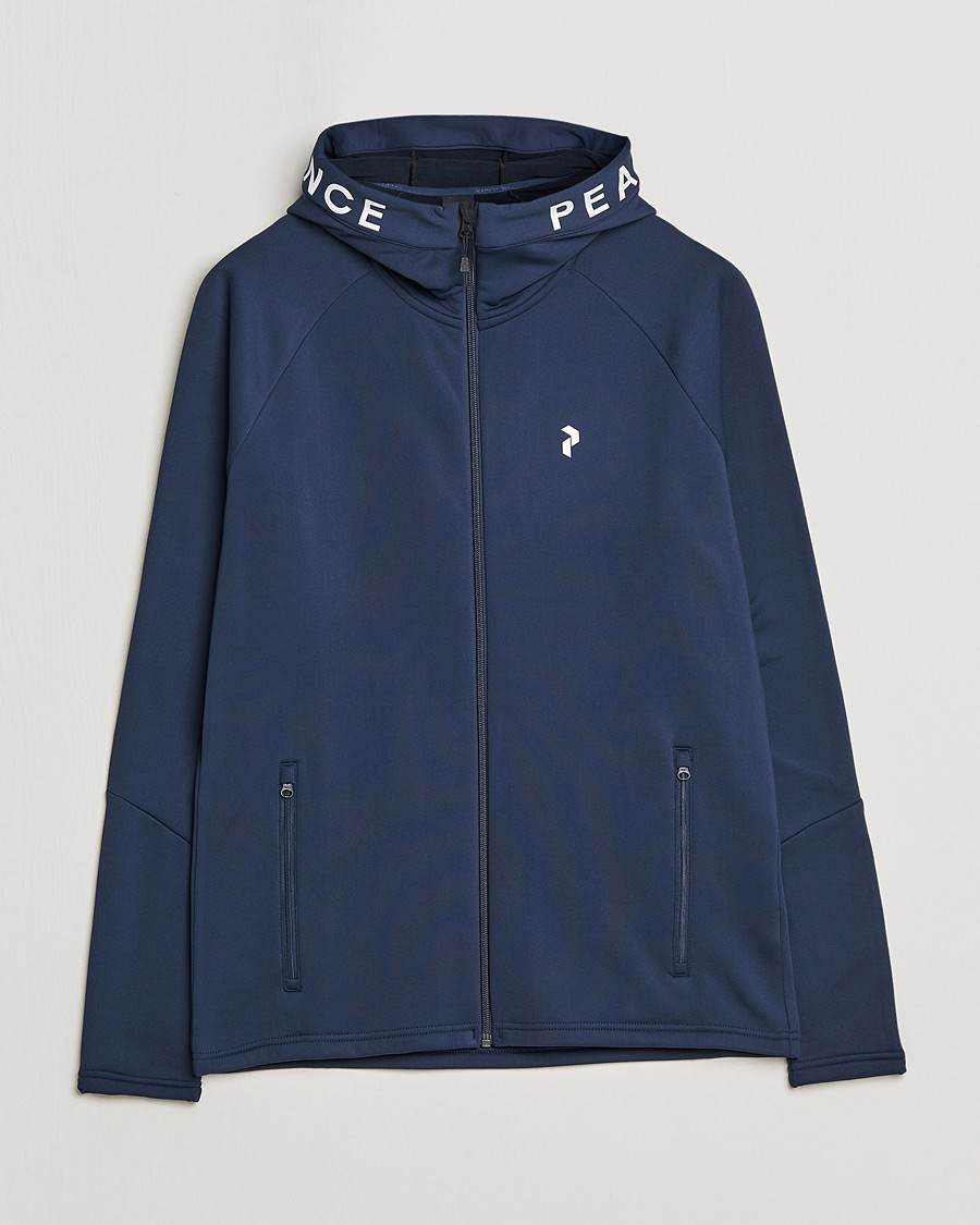 Mies | Puserot | Peak Performance | Rider Zip Fleece Hood Jacket Blue Shadow
