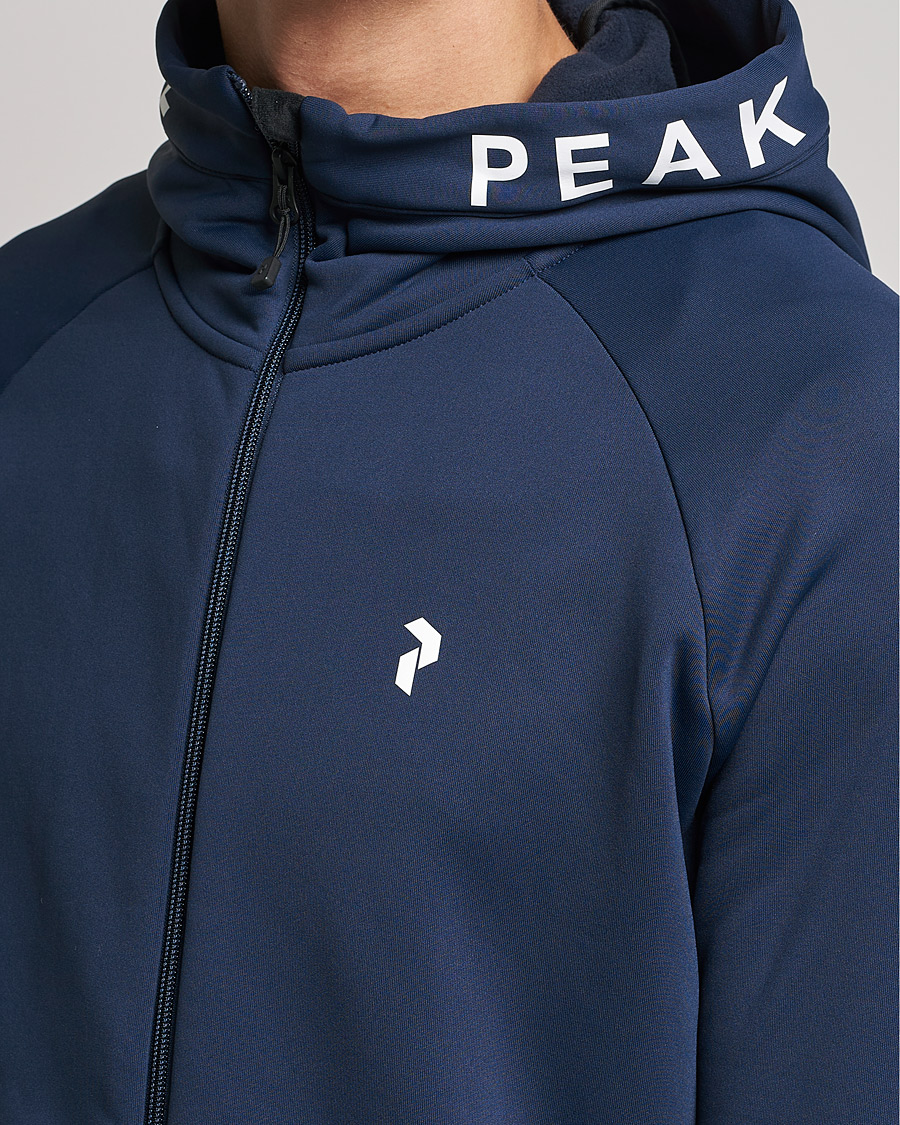 Mies | Puserot | Peak Performance | Rider Zip Fleece Hood Jacket Blue Shadow