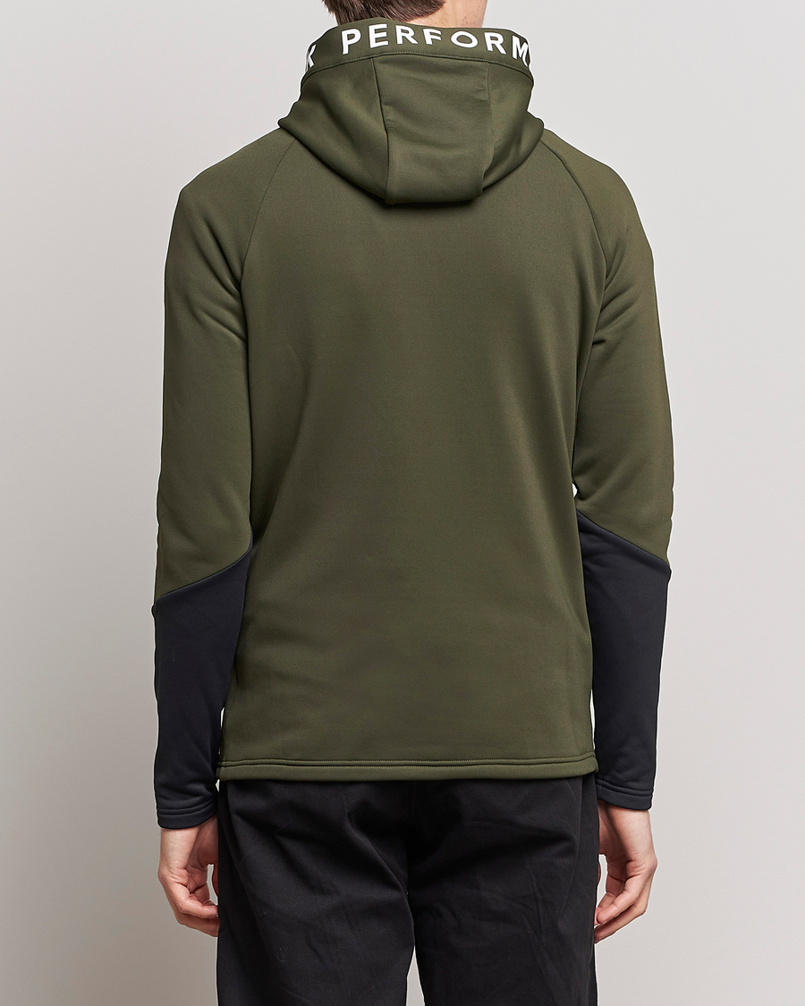 Mies | Puserot | Peak Performance | Rider Zip Fleece Hood Jacket Forest Night Black