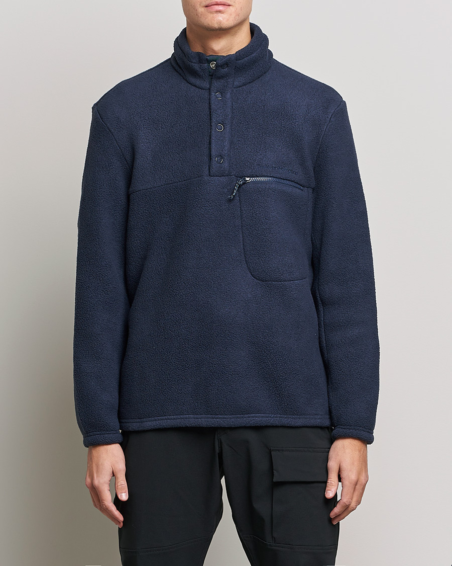 Mies | Puserot | Peak Performance | Fleece Snap T-Neck Blue Shadow