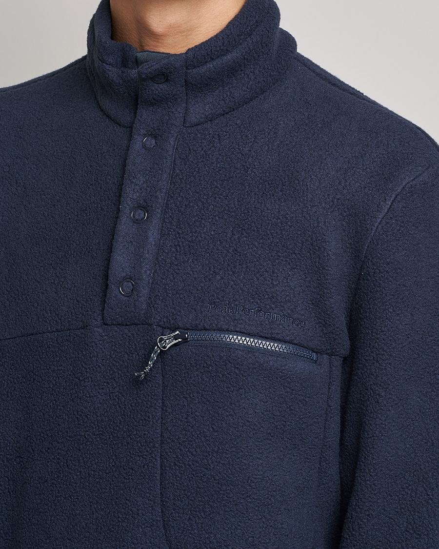 Mies | Puserot | Peak Performance | Fleece Snap T-Neck Blue Shadow