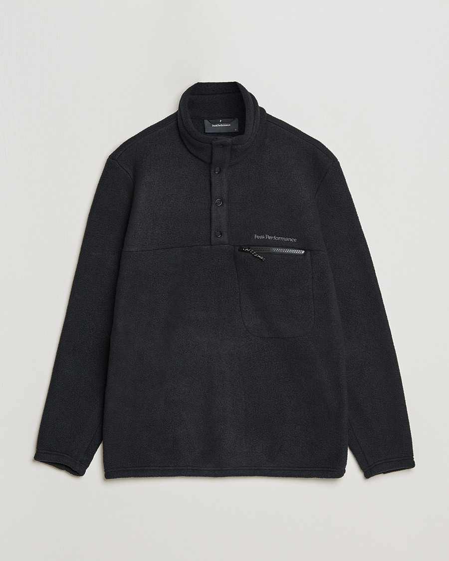 Mies | Puserot | Peak Performance | Fleece Snap T-Neck Black
