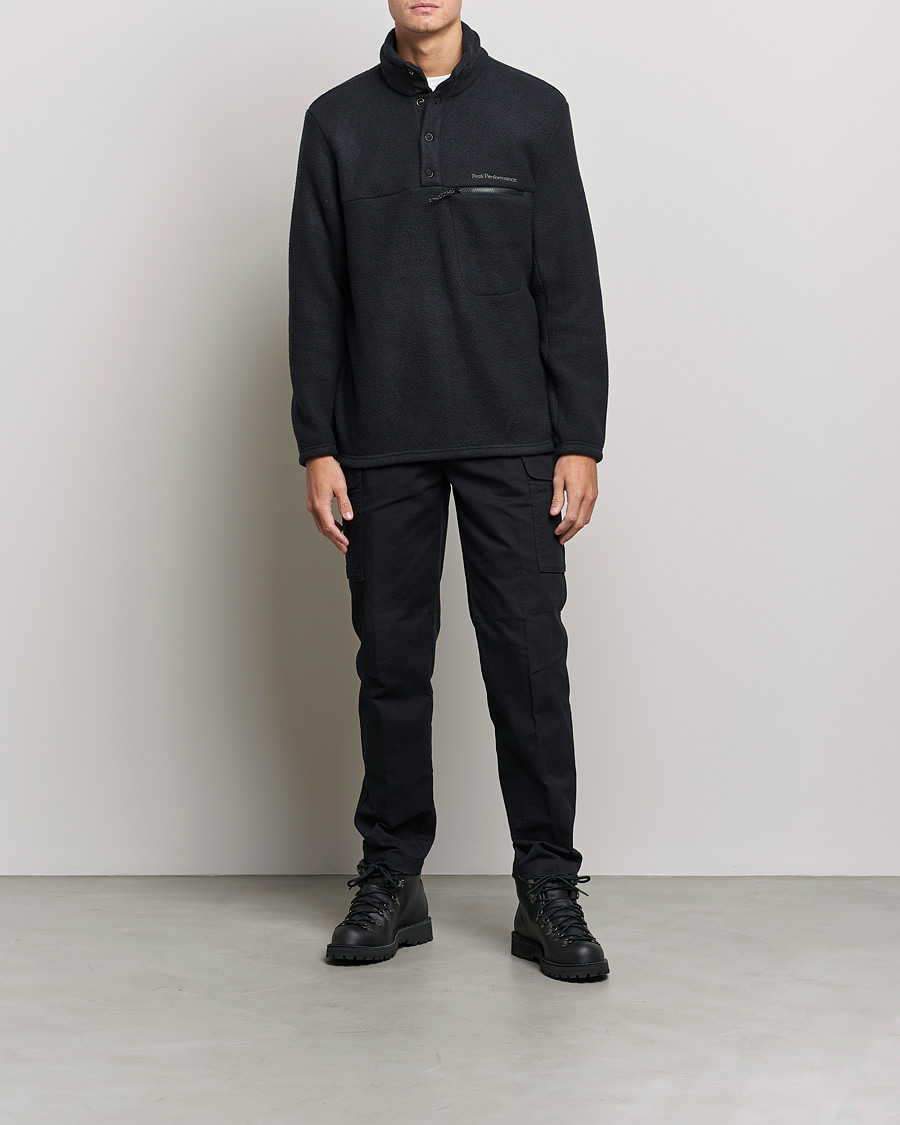 Mies | Puserot | Peak Performance | Fleece Snap T-Neck Black