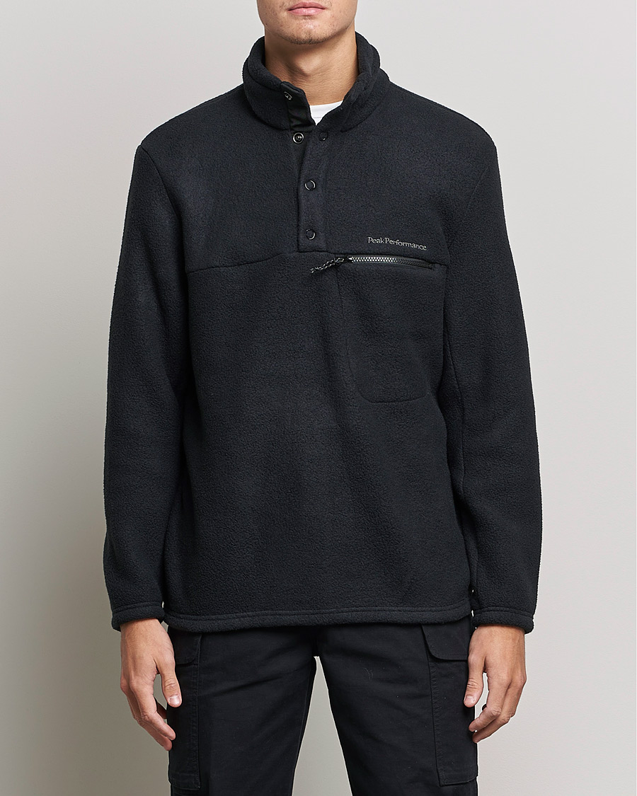 Mies | Puserot | Peak Performance | Fleece Snap T-Neck Black